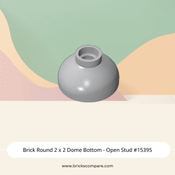 Brick Round 2 x 2 Dome Bottom - Open Stud #15395  - 194-Light Bluish Gray