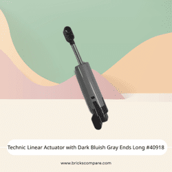 Technic Linear Actuator with Dark Bluish Gray Ends Long #40918 - 194-Light Bluish Gray