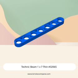 Technic Beam 1 x 7 Thin #32065 - 23-Blue