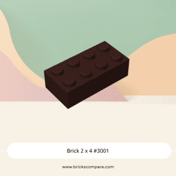 Brick 2 x 4 #3001 - 308-Dark Brown