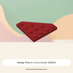 Wedge Plate 4 x 4 Cut Corner #30503 - 154-Dark Red