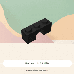 Brick Arch 1 x 3 #4490 - 26-Black