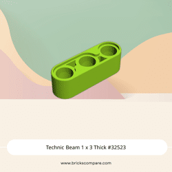 Technic Beam 1 x 3 Thick #32523 - 119-Lime