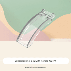 Windscreen 6 x 2 x 2 with Handle #92474 - 40-Trans-Clear