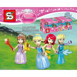 SY SY790B Fairy tale princess minifigure 4 mermaid princess Ariel, princess Sofia, snow princess, princess Sandi