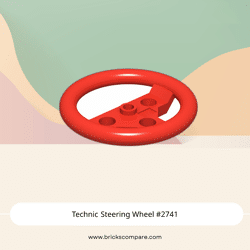 Technic Steering Wheel #2741 - 21-Red