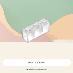Brick 1 x 3 #3622 - 40-Trans-Clear