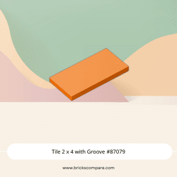 Tile 2 x 4 with Groove #87079 - 106-Orange