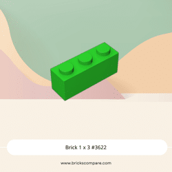 Brick 1 x 3 #3622 - 37-Bright Green