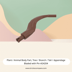 Plant / Animal Body Part, Tree / Branch / Tail / Appendage Bladed with Pin #24204  - 192-Reddish Brown