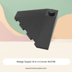 Wedge Sloped 18 4 x 4 Corner #43708  - 26-Black