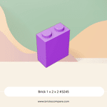 Brick 1 x 2 x 2 #3245 - 324-Medium Lavender