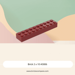 Brick 2 x 10 #3006 - 154-Dark Red