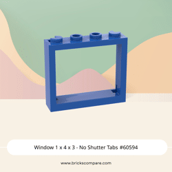 Window 1 x 4 x 3 - No Shutter Tabs #60594 - 23-Blue