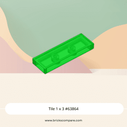 Tile 1 x 3 #63864 - 48-Trans-Green