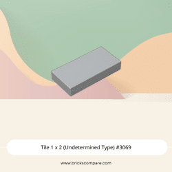 Tile 1 x 2 (Undetermined Type) #3069 - 194-Light Bluish Gray