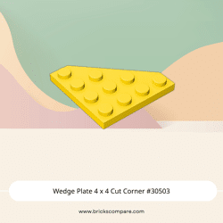 Wedge Plate 4 x 4 Cut Corner #30503 - 24-Yellow