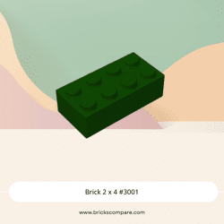 Brick 2 x 4 #3001 - 141-Dark Green