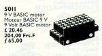 Lego 5011 9V Base Brick Motor
