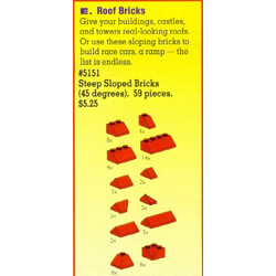 Lego 5151 Roof Bricks Steep 45 Degrees Red