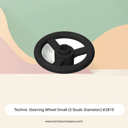Technic Steering Wheel Small (3 Studs Diameter) #2819 - 26-Black