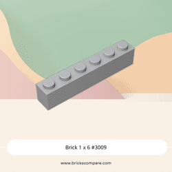 Brick 1 x 6 #3009 - 194-Light Bluish Gray