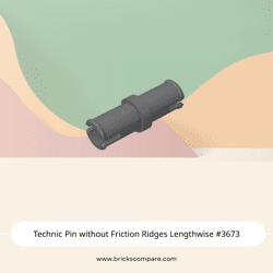 Technic Pin without Friction Ridges Lengthwise #3673 - 199-Dark Bluish Gray