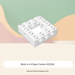 Brick 4 x 4 Open Center #32324 - 1-White