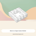 Brick 4 x 4 Open Center #32324 - 1-White