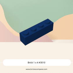 Brick 1 x 4 #3010 - 140-Dark Blue