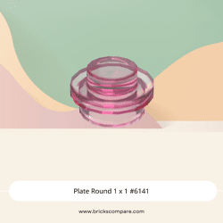 Plate Round 1 x 1 #6141 - 113-Trans-Dark Pink