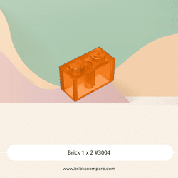 Brick 1 x 2 #3004 - 182-Trans-Orange