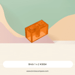 Brick 1 x 2 #3004 - 182-Trans-Orange