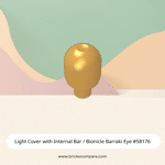 Light Cover with Internal Bar / Bionicle Barraki Eye #58176 - 297-Pearl Gold