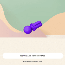 Technic Axle Towball #2736 - 268-Dark Purple