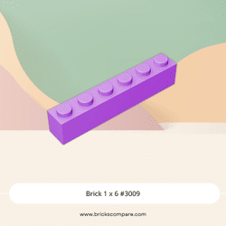 Brick 1 x 6 #3009 - 324-Medium Lavender