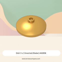 Dish 3 x 3 Inverted (Radar) #43898 - 297-Pearl Gold