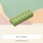 Brick 2 x 6 #44237 - 330-Olive Green