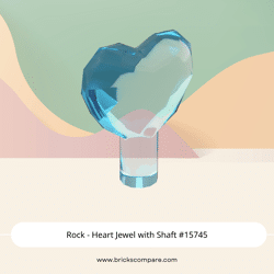 Rock - Heart Jewel with Shaft #15745 - 42-Trans-Light Blue