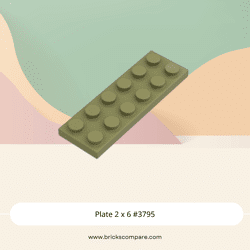 Plate 2 x 6 #3795 - 330-Olive Green