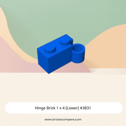 Hinge Brick 1 x 4 [Lower] #3831 - 23-Blue