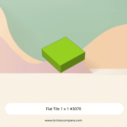 Flat Tile 1 x 1 #3070 - 119-Lime