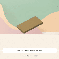 Tile 2 x 4 with Groove #87079 - 138-Dark Tan