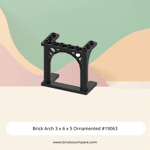 Brick Arch 3 x 6 x 5 Ornamented #19063 - 26-Black