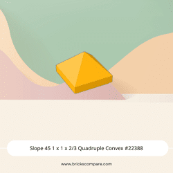 Slope 45 1 x 1 x 2/3 Quadruple Convex #22388 - 191-Bright Light Orange