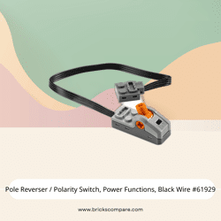 Pole Reverser / Polarity Switch, Power Functions, Black Wire #61929 - 194-Light Bluish Gray