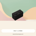 Brick 1 x 2 #3004 - 26-Black