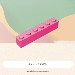 Brick 1 x 6 #3009 - 221-Dark Pink