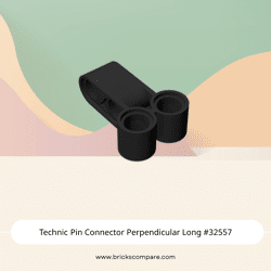 Technic Pin Connector Perpendicular Long #32557 - 26-Black