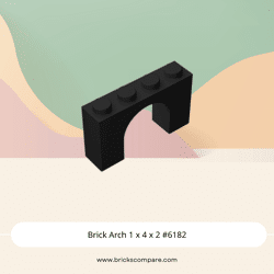 Brick Arch 1 x 4 x 2 #6182 - 26-Black
